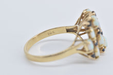 Load image into Gallery viewer, 14K Natural Opal Sapphire Vintage Cluster Ring Yellow Gold