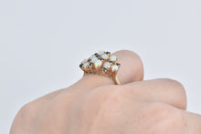 Load image into Gallery viewer, 14K Natural Opal Sapphire Vintage Cluster Ring Yellow Gold