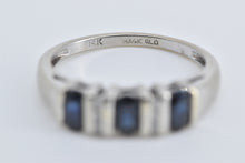 Load image into Gallery viewer, 14K Natural Oval Sapphire Diamond Statement Ring White Gold