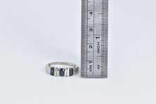 Load image into Gallery viewer, 14K Natural Oval Sapphire Diamond Statement Ring White Gold