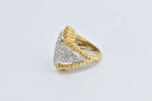Load image into Gallery viewer, 18K 1.50 Ctw Diamond Arabesque Cluster Statement Ring Yellow Gold