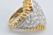 Load image into Gallery viewer, 18K 1.50 Ctw Diamond Arabesque Cluster Statement Ring Yellow Gold