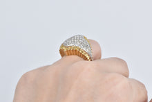 Load image into Gallery viewer, 18K 1.50 Ctw Diamond Arabesque Cluster Statement Ring Yellow Gold
