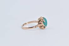 Load image into Gallery viewer, 18K Vintage Oval Green Chalcedony Cocktail Ring Rose Gold