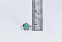 Load image into Gallery viewer, 18K Vintage Oval Green Chalcedony Cocktail Ring Rose Gold