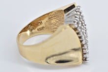 Load image into Gallery viewer, 14K 0.50 Ctw Diamond Vintage Curved Cluster Ring Yellow Gold
