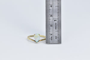 14K Pear Tear Drop Opal Vintage Fashion Ring Yellow Gold