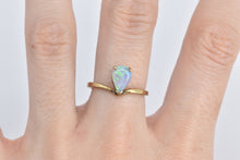 Load image into Gallery viewer, 14K Pear Tear Drop Opal Vintage Fashion Ring Yellow Gold