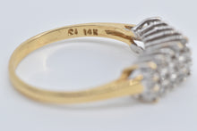 Load image into Gallery viewer, 14K 0.30 Ctw Diamond Squared Cluster Statement Ring Yellow Gold