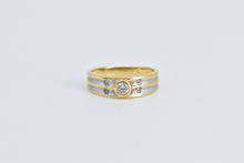 Load image into Gallery viewer, 18K Natural Diamond Two Tone Classic Fashion Ring Yellow Gold