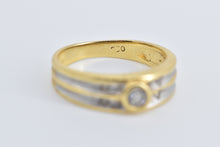 Load image into Gallery viewer, 18K Natural Diamond Two Tone Classic Fashion Ring Yellow Gold