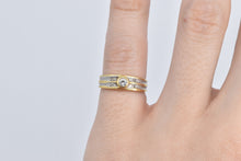 Load image into Gallery viewer, 18K Natural Diamond Two Tone Classic Fashion Ring Yellow Gold