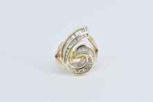 Load image into Gallery viewer, 14K 1.90 Ctw Baguette &amp; Round Diamond Loop Ring Yellow Gold
