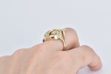 Load image into Gallery viewer, 14K 1.90 Ctw Baguette &amp; Round Diamond Loop Ring Yellow Gold
