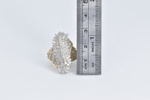 Load image into Gallery viewer, 14K 2.00 Ctw Vintage Diamond Wavy Cluster Ring Yellow Gold