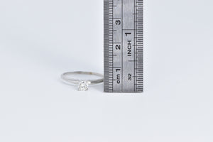 14K 0.25 Ct Natural Diamond Solitaire Engagement Ring White Gold