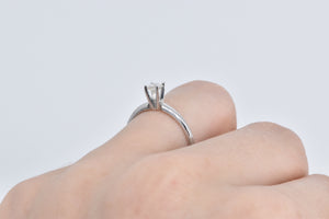 14K 0.25 Ct Natural Diamond Solitaire Engagement Ring White Gold