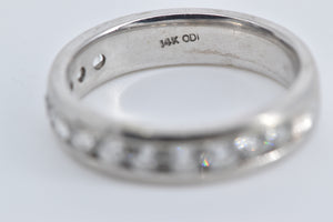 14K 1.00 Ctw Natural Diamond Wedding Band Ring White Gold