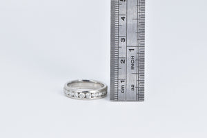 14K 1.00 Ctw Natural Diamond Wedding Band Ring White Gold