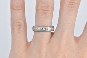 14K 1.00 Ctw Natural Diamond Wedding Band Ring White Gold