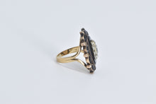 Load image into Gallery viewer, 10K 0.30 Ctw Diamond Black Onyx Mourning Ring Yellow Gold