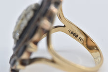 Load image into Gallery viewer, 10K 0.30 Ctw Diamond Black Onyx Mourning Ring Yellow Gold