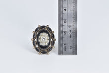 Load image into Gallery viewer, 10K 0.30 Ctw Diamond Black Onyx Mourning Ring Yellow Gold