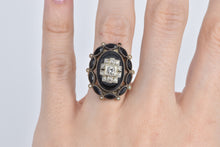 Load image into Gallery viewer, 10K 0.30 Ctw Diamond Black Onyx Mourning Ring Yellow Gold