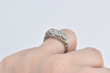 Load image into Gallery viewer, 18K 0.75 Ctw Old Mine Cut Diamond Engagement Ring White Gold
