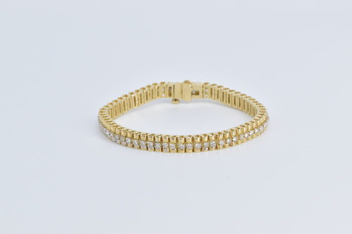 14K 1.50 Ctw Natural Diamond Vintage Tennis Bracelet 7