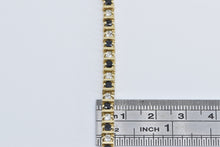 Load image into Gallery viewer, 10K 2.50 Ctw Natural White Blue Sapphire Tennis Bracelet 7.25&quot; Yellow Gold