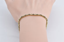 Load image into Gallery viewer, 10K 2.50 Ctw Natural White Blue Sapphire Tennis Bracelet 7.25&quot; Yellow Gold