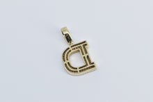 Load image into Gallery viewer, 10K 0.75 Ctw D Diamond Encrusted Monogram Initial Pendant Yellow Gold