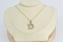 Load image into Gallery viewer, 10K 0.75 Ctw D Diamond Encrusted Monogram Initial Pendant Yellow Gold