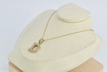 Load image into Gallery viewer, 10K 0.75 Ctw D Diamond Encrusted Monogram Initial Pendant Yellow Gold