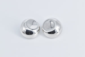 Sterling Silver Tiffany & Co Elsa Peretti Round Clip Back Earrings