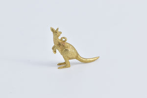 18K 3D Kangaroo Australian Outback Animal Charm/Pendant Yellow Gold