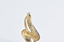 Load image into Gallery viewer, 10K Diamond Vintage Wavy Fashion Statement Pendant Yellow Gold