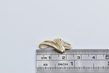 Load image into Gallery viewer, 10K Diamond Vintage Wavy Fashion Statement Pendant Yellow Gold