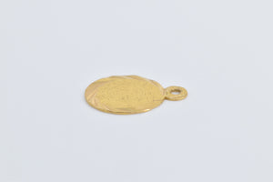 22K Tribute Saudi Arabia 1 Guinea Coin Ridged Circle Charm/Pendant Yellow Gold