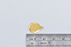22K Tribute Saudi Arabia 1 Guinea Coin Ridged Circle Charm/Pendant Yellow Gold