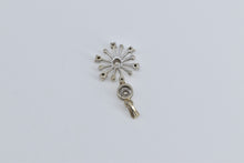 Load image into Gallery viewer, 14K Vintage Diamond Star Burst Snow Flake Pendant White Gold