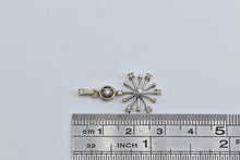 Load image into Gallery viewer, 14K Vintage Diamond Star Burst Snow Flake Pendant White Gold