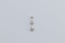 Load image into Gallery viewer, 14K 0.47 Ctw Round &amp; Baguette Diamond Bar Drop Pendant White Gold