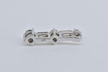 Load image into Gallery viewer, 14K 0.47 Ctw Round &amp; Baguette Diamond Bar Drop Pendant White Gold