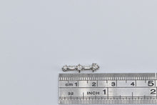 Load image into Gallery viewer, 14K 0.47 Ctw Round &amp; Baguette Diamond Bar Drop Pendant White Gold