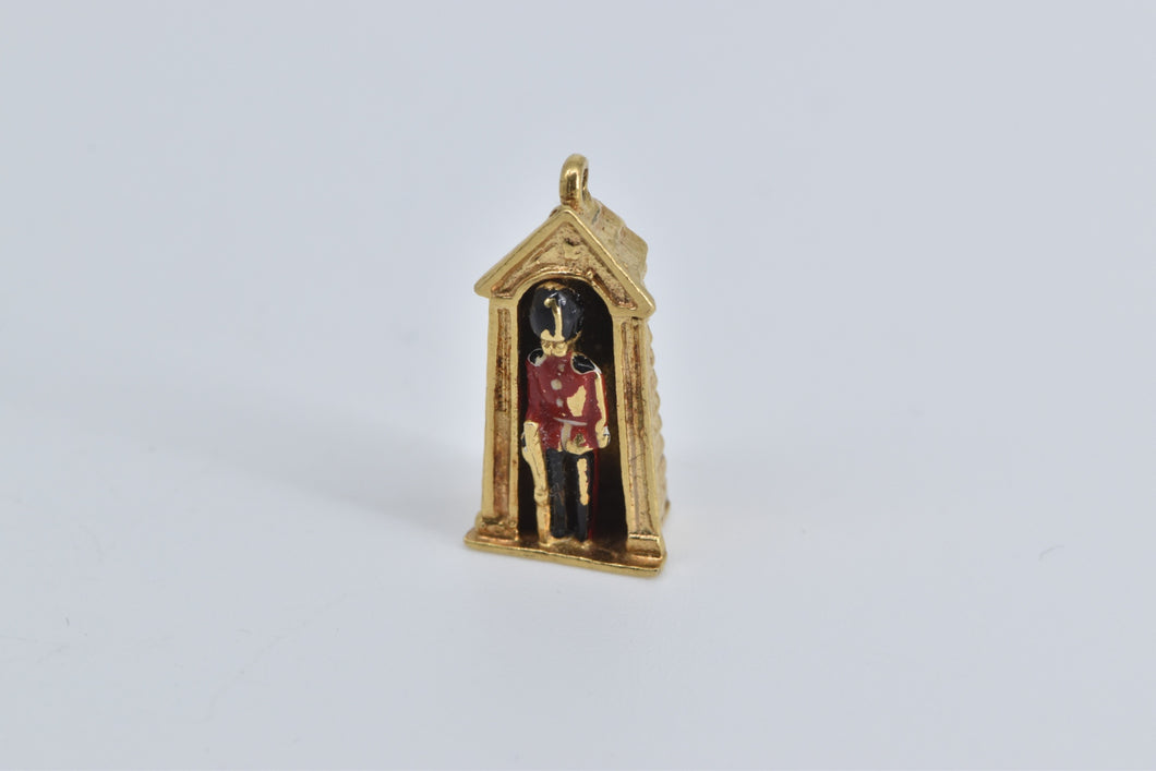 18K 3D Articulated Kings Guard London Buckingham Charm/Pendant Yellow Gold