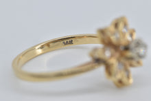 Load image into Gallery viewer, 14K Diamond Flower Cluster Promise Engagement Ring Yellow Gold