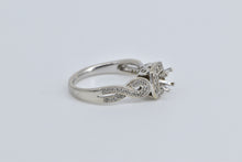 Load image into Gallery viewer, 14K Vintage Diamond Halo Engagement Setting Ring White Gold