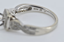 Load image into Gallery viewer, 14K Vintage Diamond Halo Engagement Setting Ring White Gold